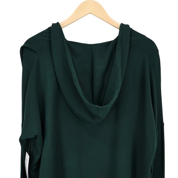 NWT Athleta Puruna Wrap Oversized Drapey Sweatshirt Dark Forest Green Size XS - Picture 7 of 11